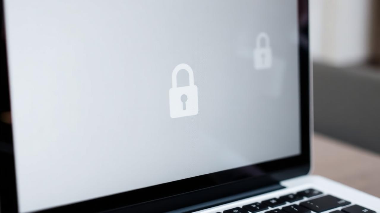 Pantalla de portátil con icono de candado, símbolo de licencia verificada en un casino sin registro